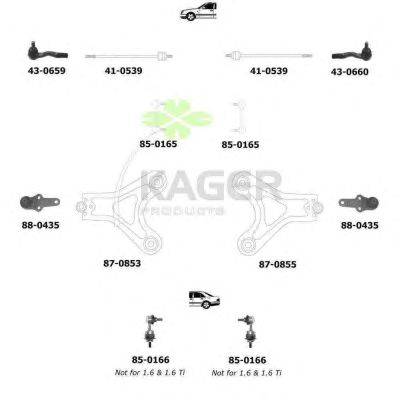 Подвеска колеса KAGER 800557