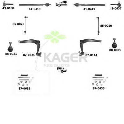 Подвеска колеса KAGER 800606