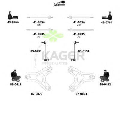 Подвеска колеса KAGER 800725