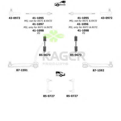 Подвеска колеса KAGER 800964