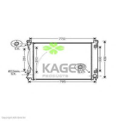 Радиатор, охлаждение двигателя KAGER 311643