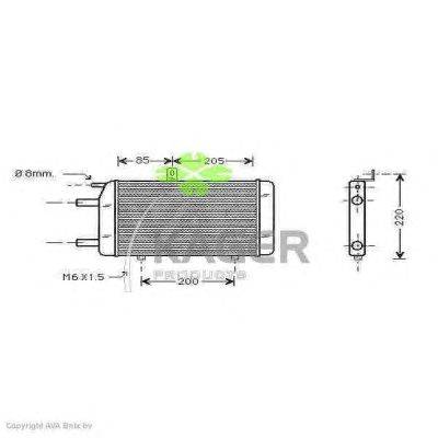 Радиатор, охлаждение двигателя KAGER 31-2934