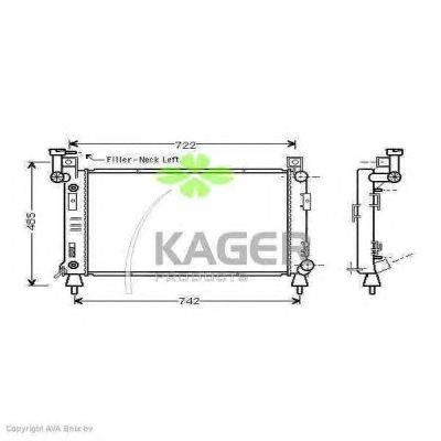 Радиатор, охлаждение двигателя KAGER 31-3514
