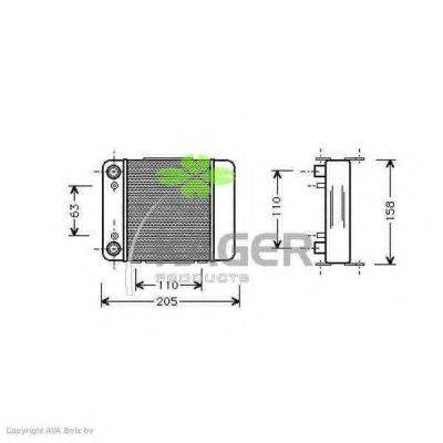 масляный радиатор, двигательное масло KAGER 313714