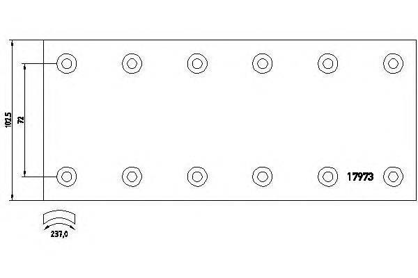 Тормозные колодки, барабанный тормоз DON MB1001