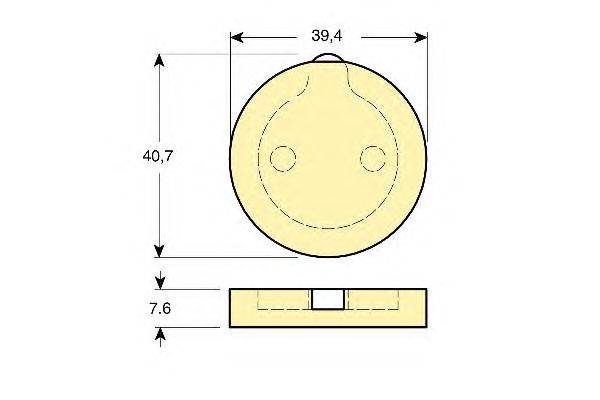 Комплект тормозных колодок, дисковый тормоз GIRLING 6101669