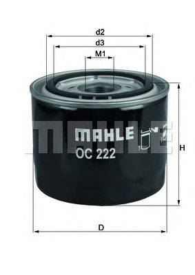 Масляный фильтр MAHLE ORIGINAL OC222