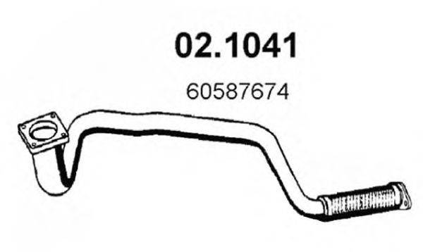 Труба выхлопного газа ASSO 021041