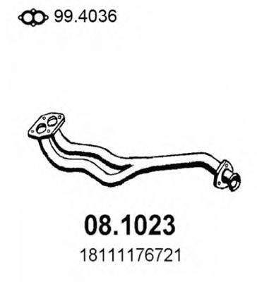 Труба выхлопного газа ASSO 08.1023