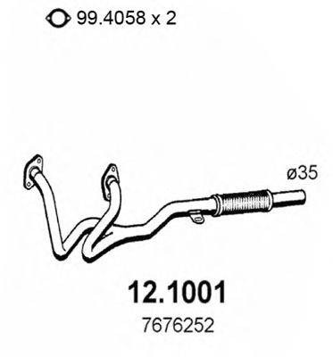 Труба выхлопного газа ASSO 12.1001