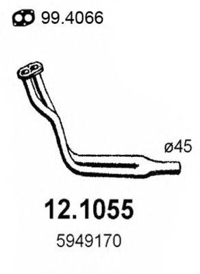 Труба выхлопного газа ASSO 12.1055