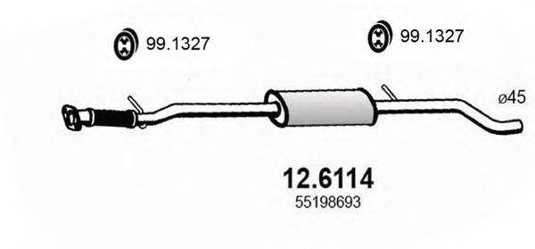 Средний глушитель выхлопных газов ASSO 12.6114