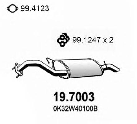 Глушитель выхлопных газов конечный ASSO 197003