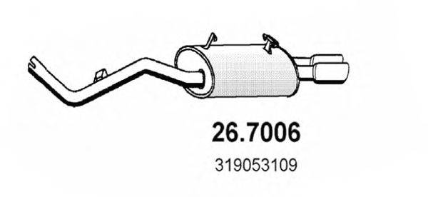 Глушитель выхлопных газов конечный ASSO 26.7006