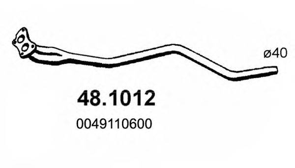 Труба выхлопного газа ASSO 48.1012