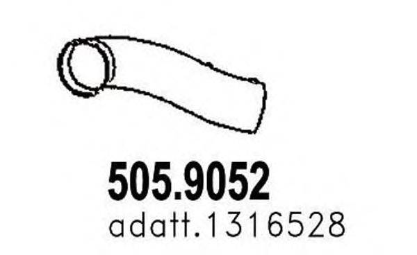 Труба выхлопного газа ASSO 505.9052