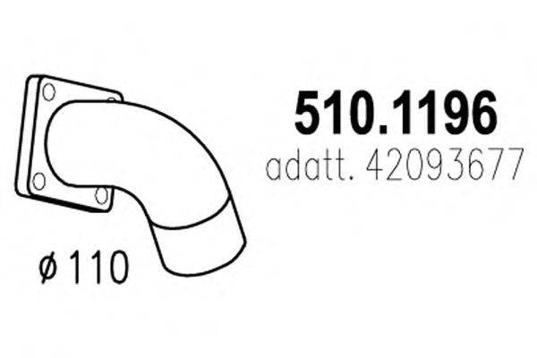 Труба выхлопного газа ASSO 5101196