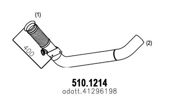 Труба выхлопного газа ASSO 510.1214
