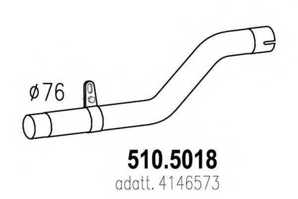 Труба выхлопного газа ASSO 510.5018