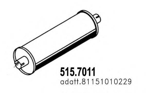 Средний / конечный глушитель ОГ ASSO 515.7011