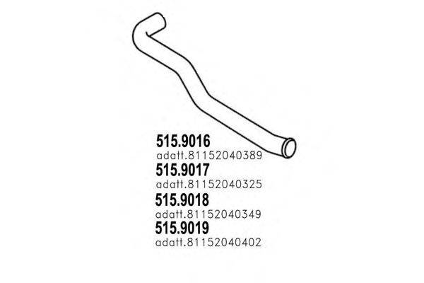 Труба выхлопного газа ASSO 515.9016