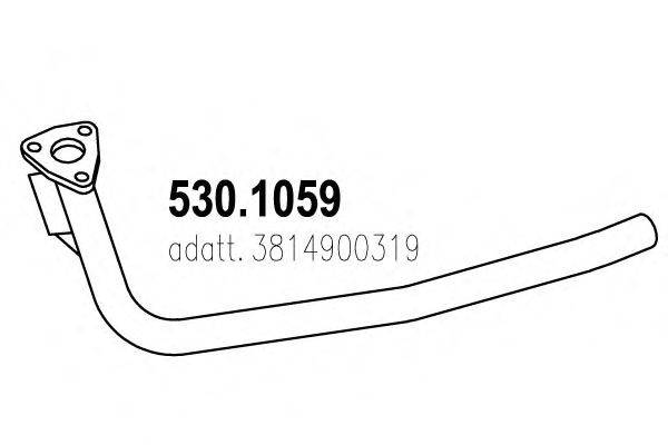 Труба выхлопного газа ASSO 530.1059