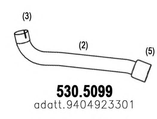 Труба выхлопного газа ASSO 530.5099