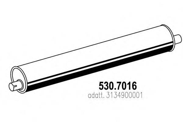 Средний / конечный глушитель ОГ ASSO 5307016