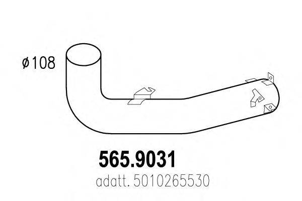 Труба выхлопного газа ASSO 565.9031