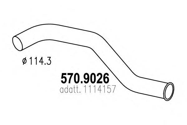Труба выхлопного газа ASSO 570.9026