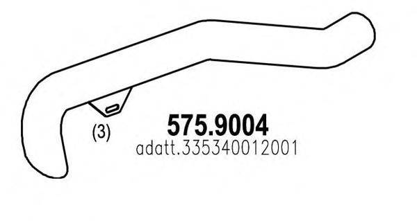 Труба выхлопного газа ASSO 575.9004