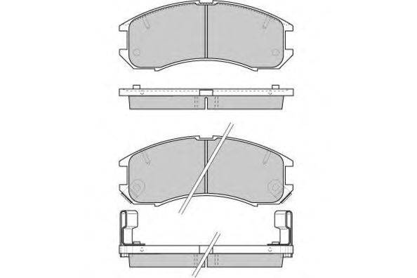 Комплект тормозных колодок, дисковый тормоз E.T.F. 21380