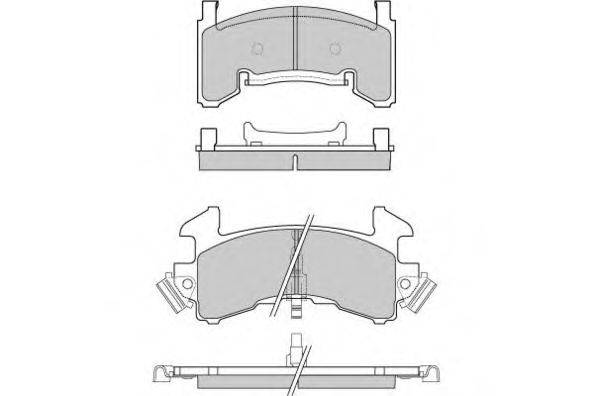 Комплект тормозных колодок, дисковый тормоз E.T.F. 12-0796