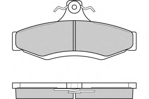 Комплект тормозных колодок, дисковый тормоз E.T.F. 12-0851