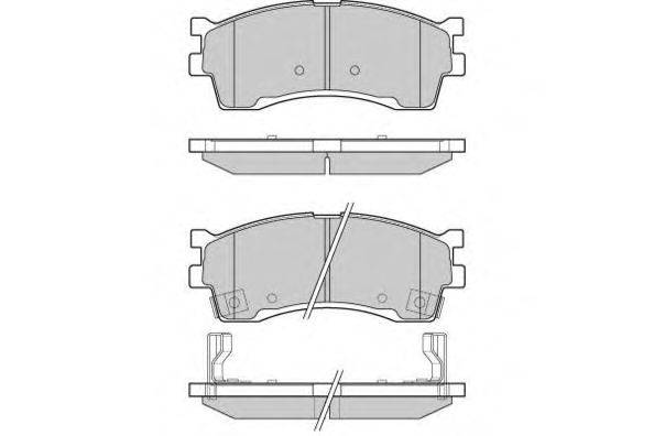 Комплект тормозных колодок, дисковый тормоз E.T.F. 121055