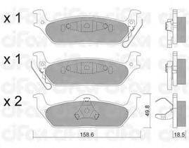 Комплект тормозных колодок, дисковый тормоз CIFAM 822-860-0