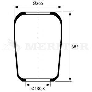Кожух пневматической рессоры MERITOR MLF8117