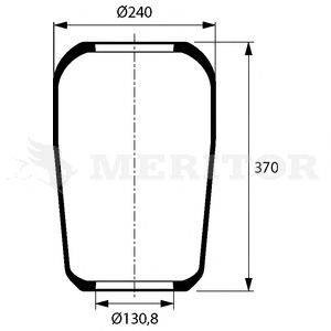 Кожух пневматической рессоры MERITOR MLF8196