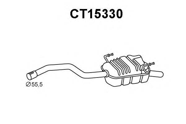 Глушитель выхлопных газов конечный VENEPORTE CT15330