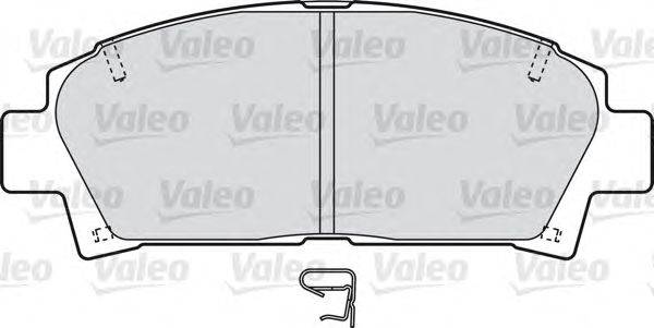 Комплект тормозных колодок, дисковый тормоз VALEO 598541