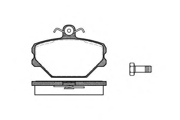 Комплект тормозных колодок, дисковый тормоз WOKING P3643.00