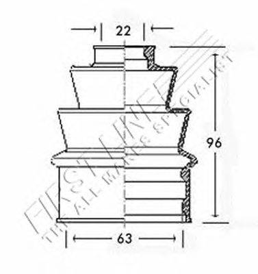 Пыльник, приводной вал FIRST LINE FCB2197