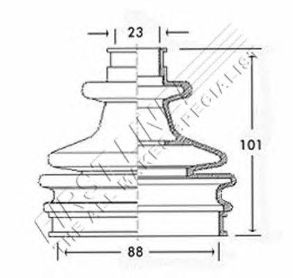 Пыльник, приводной вал FIRST LINE FCB2201