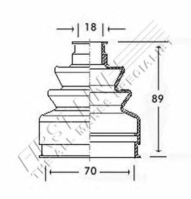 Пыльник, приводной вал FIRST LINE FCB2203