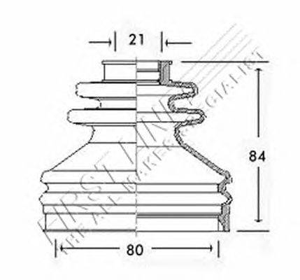Пыльник, приводной вал FIRST LINE FCB2598