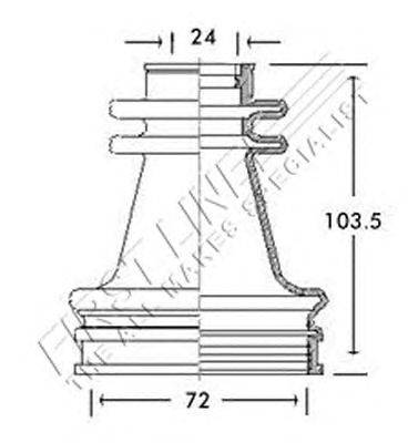 Пыльник, приводной вал FIRST LINE FCB2638