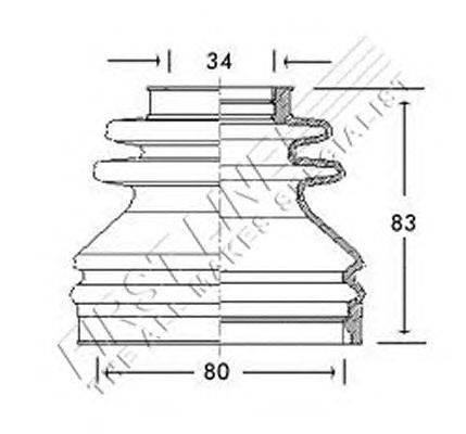 Пыльник, приводной вал FIRST LINE FCB2683
