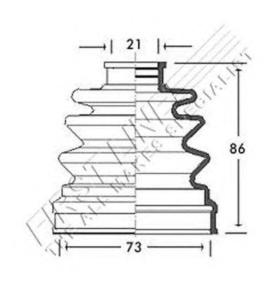 Пыльник, приводной вал FIRST LINE FCB2760
