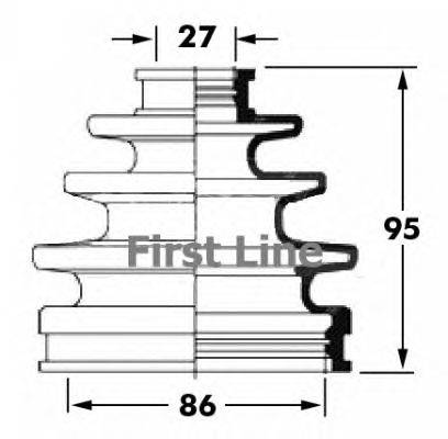 Пыльник, приводной вал FIRST LINE FCB6061
