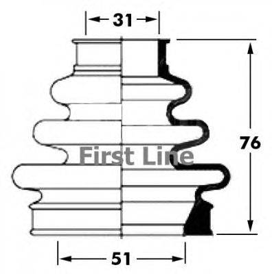 Пыльник, приводной вал FIRST LINE FCB6063